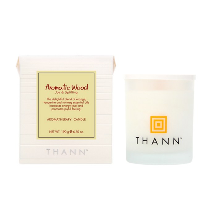 THANN 아로마테라피 캔들 190g, 아로마틱 우드, 1개