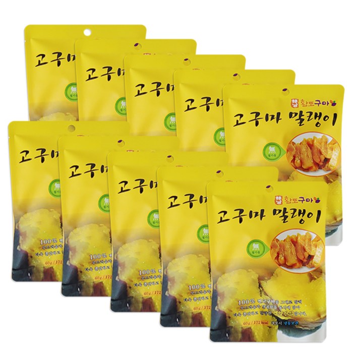 해남 반시 고구마 말랭이, 60g, 10개