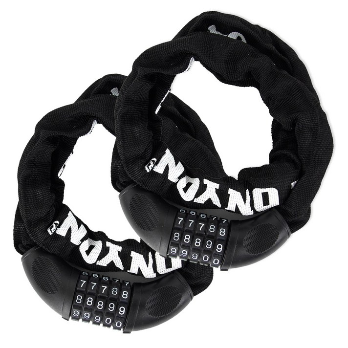 자전거 5단 강철체인 번호키, 블랙, 2개