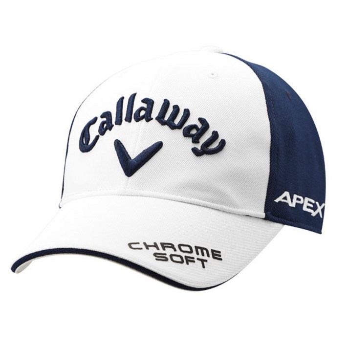 캘러웨이 남성용 CG TOUR UV 골프모자, 화이트 + 네이비