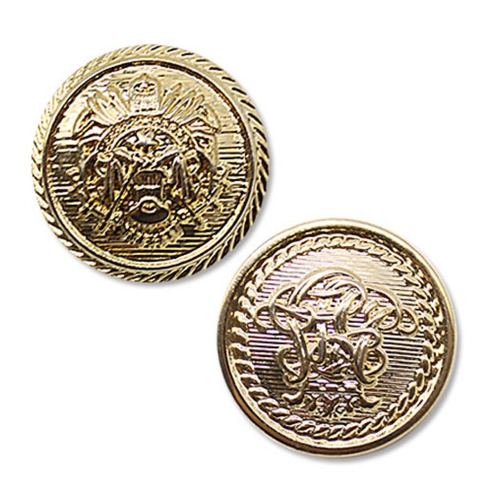 가디건 코트 포인트 단추 23mm 줌방패 10p + 실루엣 10p, 골드, 1세트