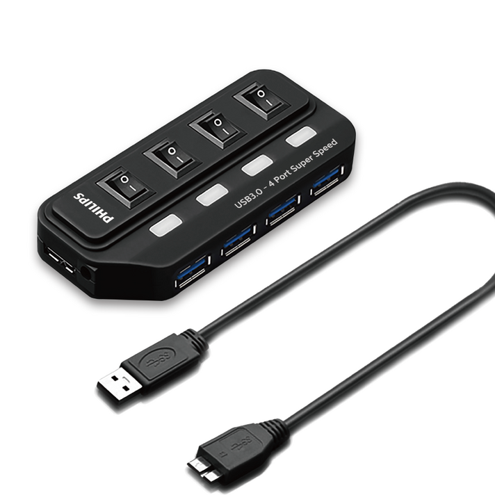 필립스 4포트 USB 3.0 허브 SWV3724