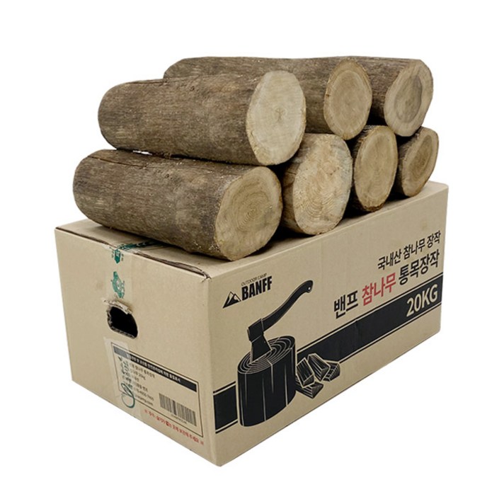 밴프 참나무 통원목 장작 CE246, 20kg, 1개
