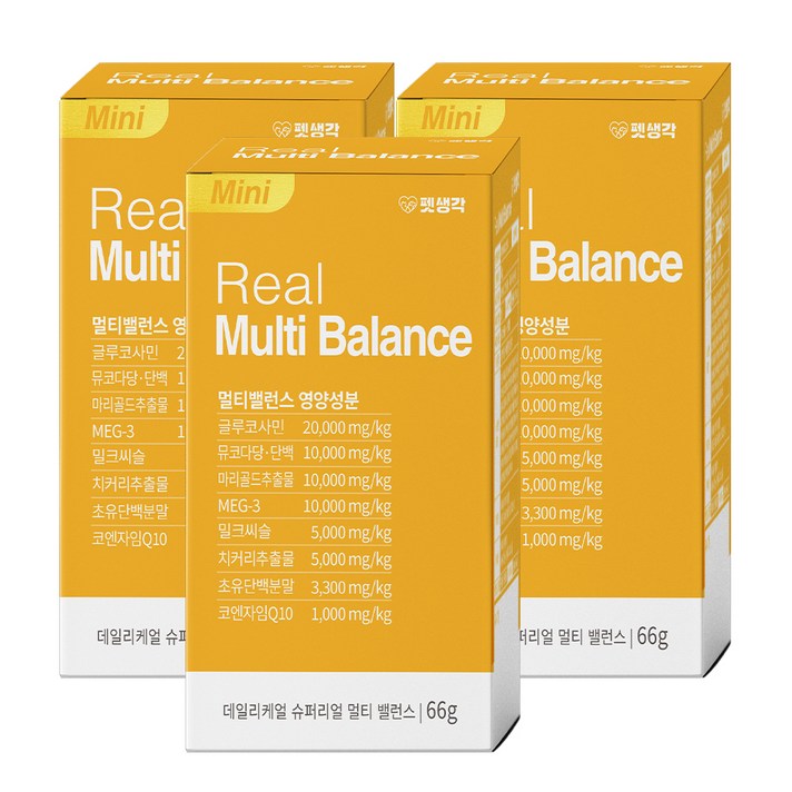 펫생각 강아지 데일리케얼 영양제, 종합영양제, 3개