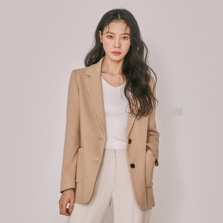 미쏘 여성용 테일러드 일자핏 싱글 자켓