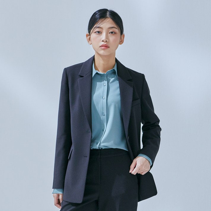 미쏘 여성용 W테일러드 일자핏 싱글 자켓
