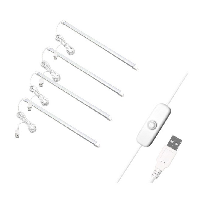 대한 LED바 USB조명 단색 3색조절 스위치타입 20cm 4p