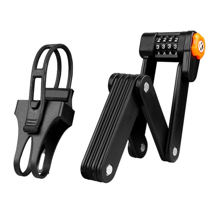 디빅 강철 8관절락 자전거 번호자물쇠, 블랙, 1개