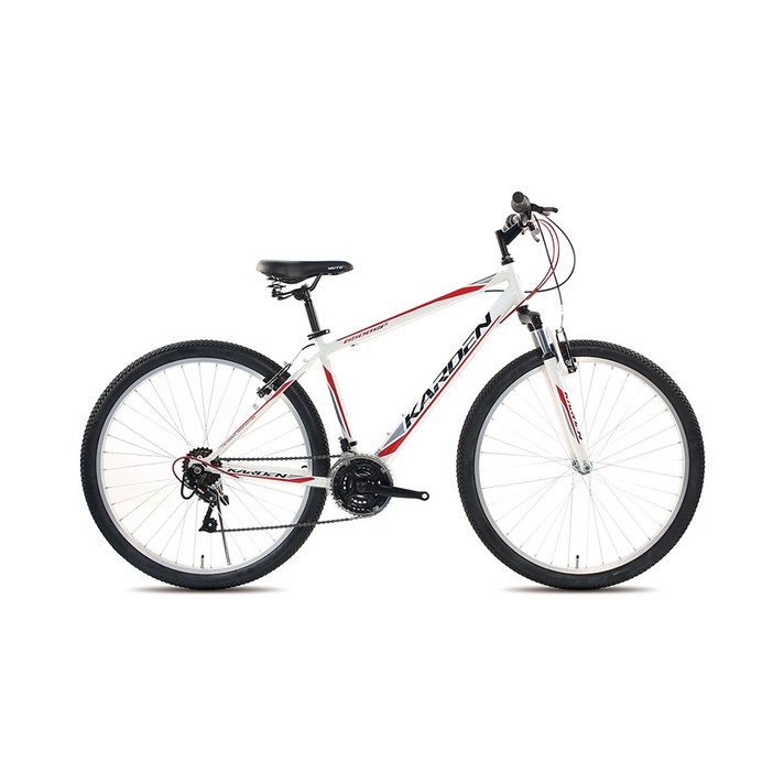 지오닉스 2021년형 카르덴650SF 썬런 21단 브이 브레이크 MTB 자전거, 화이트 + 레드, 175cm