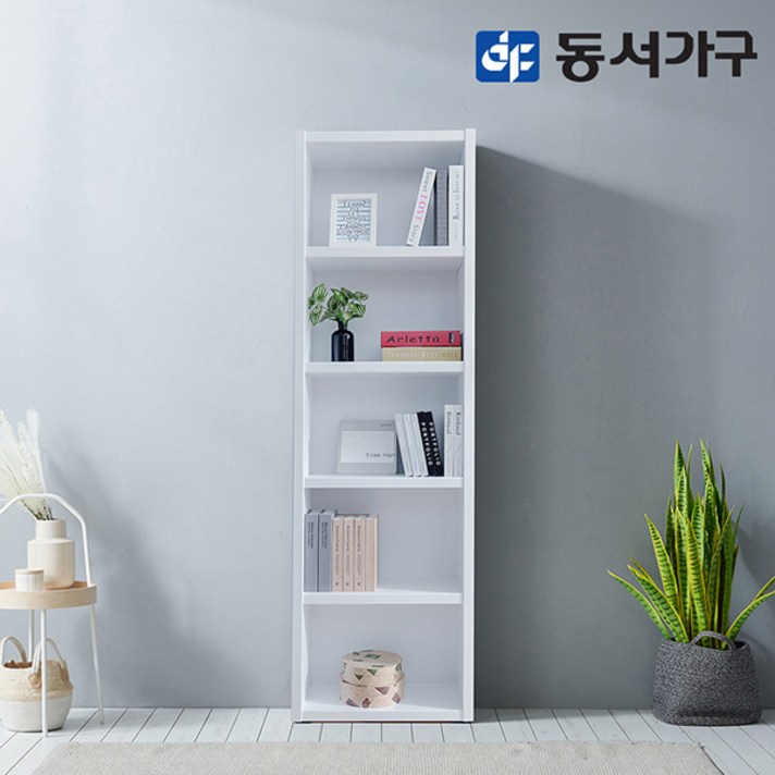 동서가구 피츠 댄디 5단 600 오픈책장 PAC034, 화이트