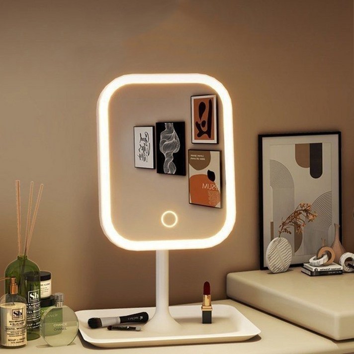 프리라이프 화장대거울 led 탁상거울 탁상거울화장 거울 무선 충전식