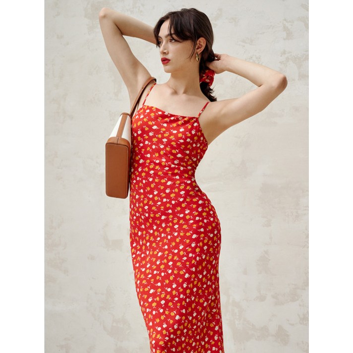 WEAREUGENE KIKI RED SLIP DRESS 위아유진 키키 레드 슬립 원피스