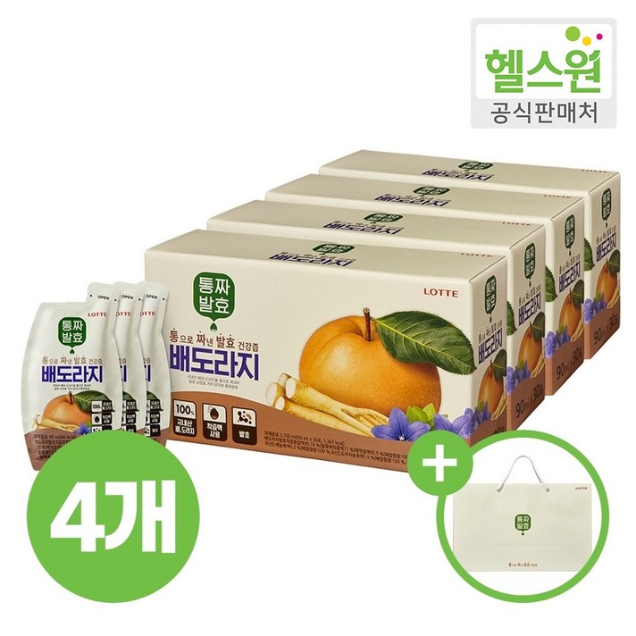 롯데헬스원 통짜발효 배도라지, 90ml, 120개