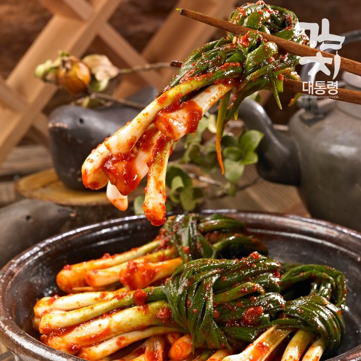 김치대통령 100% 국내산 재료 파 특유의 매콤한 맛이 입맛을 살려주는 파김치, 1개, 400g