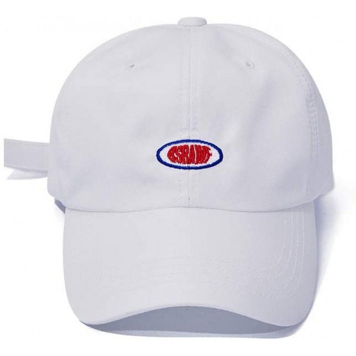 [비에스라빗토] 한국 스트리트 패션 브랜드 남녀 공용 자수 로고 야구 모자 BSRAWF OXFORD STRAPBACK WHI