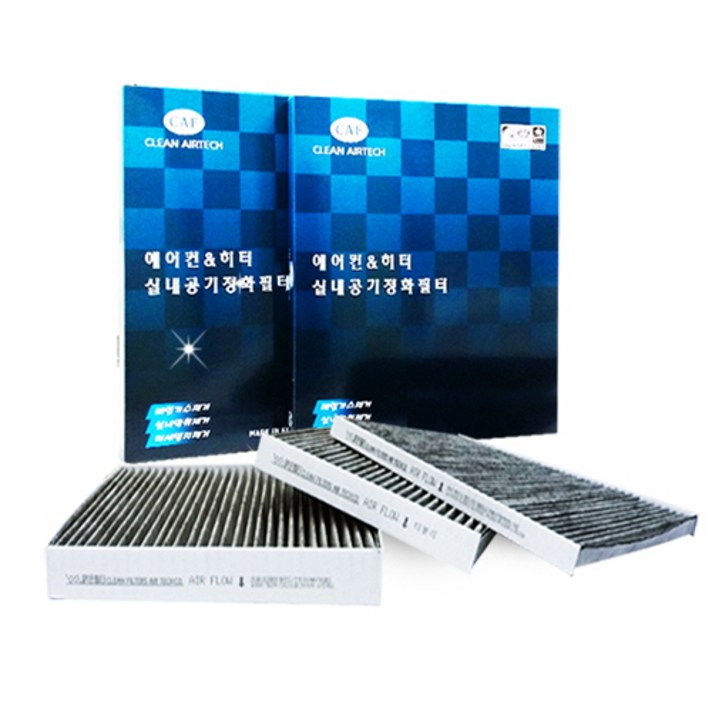 맑은필터 1+1+1 차량용 활성탄 자동차에어컨필터, 기아-081C(3개)-올뉴쏘렌토/더뉴쏘렌토