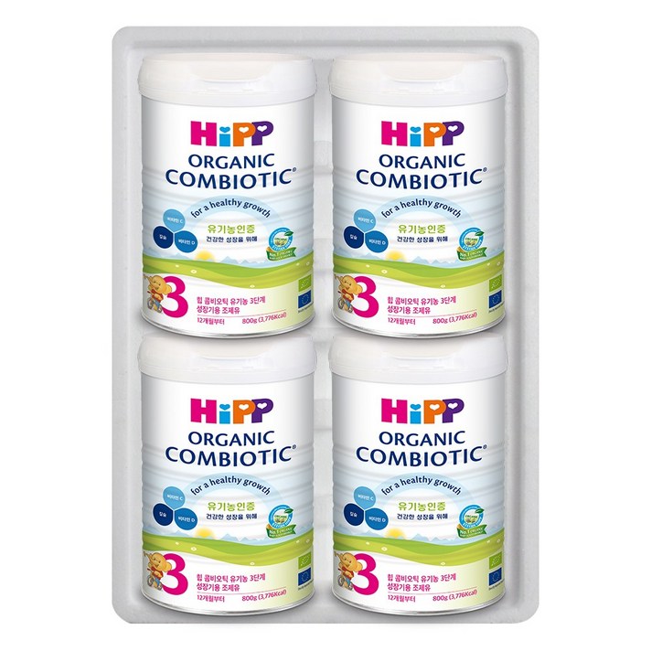 [HIPP] 힙분유 유기농 콤비오틱 3단계, 800g, 4캔