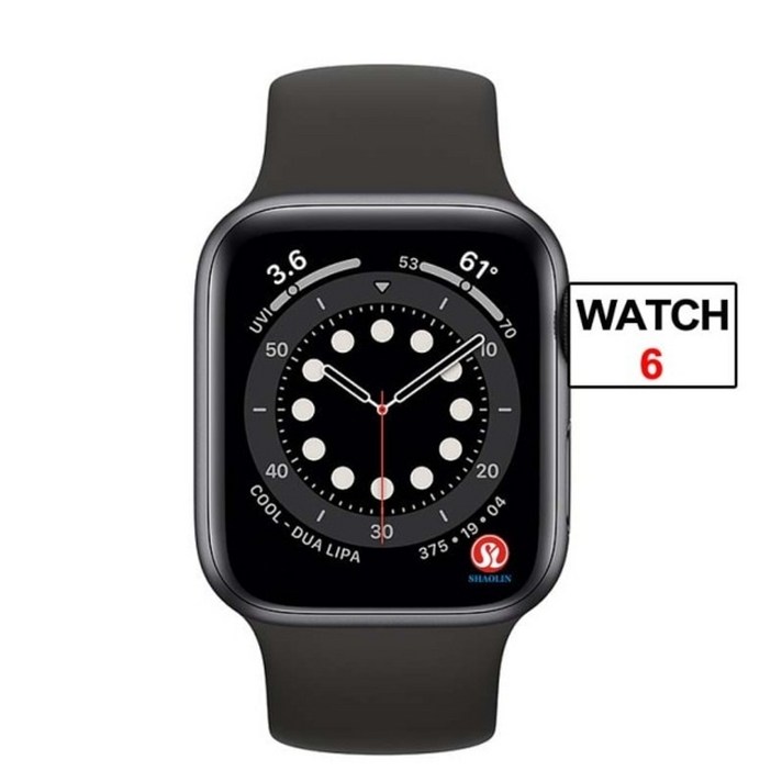 SHAOLIN Original Smart Watch Series 6 블루투스 Smartwatch for Apple Watch iPhone for Samsung IOS Android, 검정