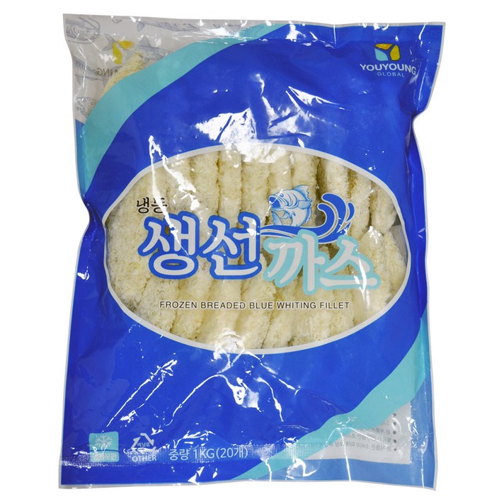 푸드마을 흰살 생선까스 1kg (20개) 생선가스 돈까스, 1개