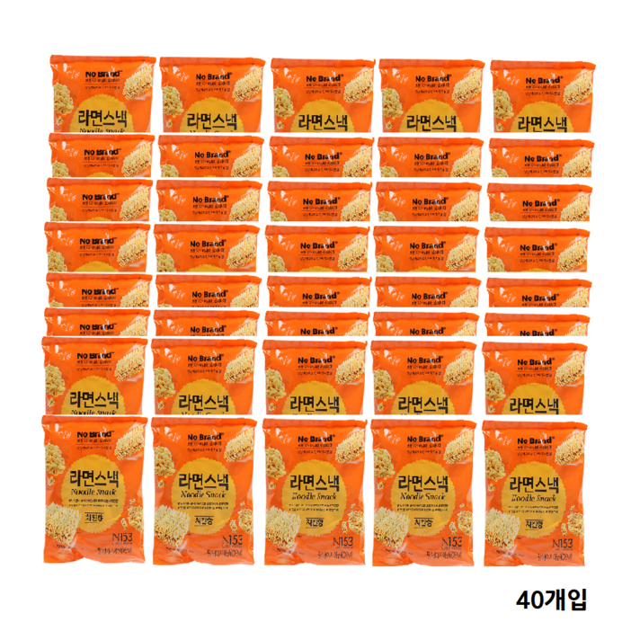 노브랜드 뿌셔먹는 라면스낵 Noodle Snack 40개입, 40개, 25g