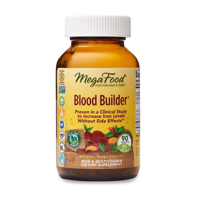 Megafood 블러드 빌더 타블렛, 90개입, 1개