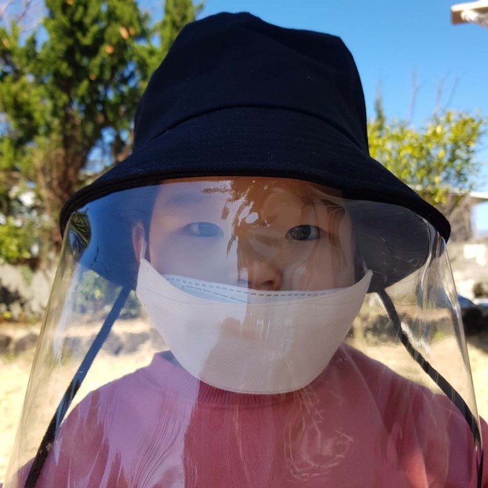 토리동동 (당일배송) 안면보호 투명필름 방역모자 비말감염방지 ( 아동 성인 )