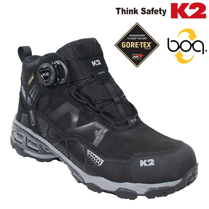 K2 SAFETY 초경량 다이얼 고어텍스 등산화 트레킹화 작업화 MILACLE