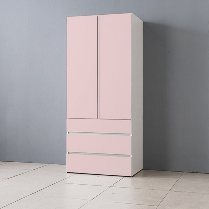 [삼익가구]프린스 800 3단 서랍형 옷장, 베이비핑크