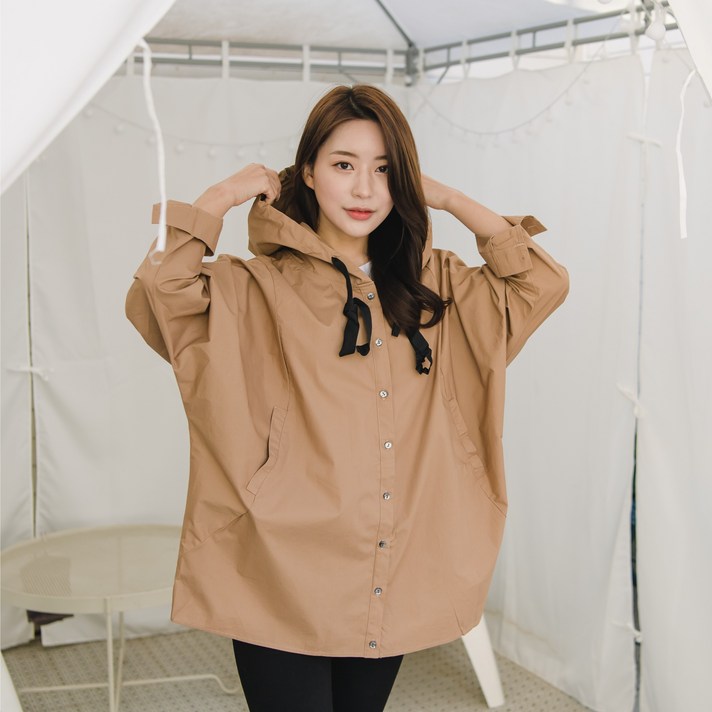 부니스 와이드 후드 롱 점퍼