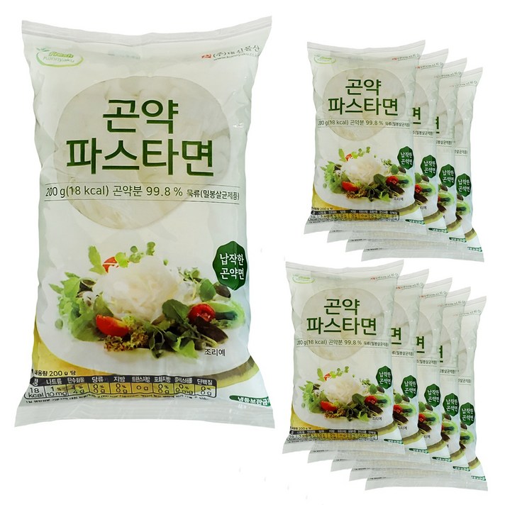 대신곤약 곤약파스타면 200g x 10팩 100g당 9kcal, 10개입