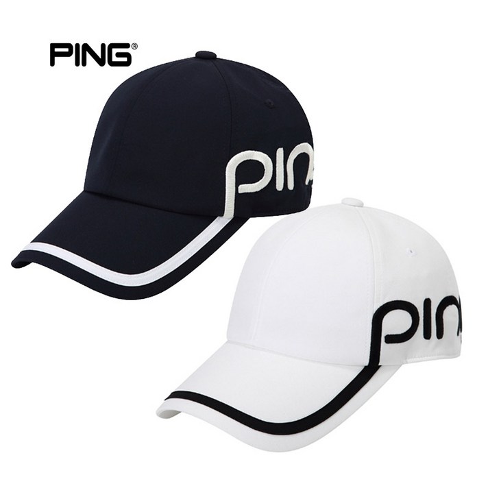 핑 PING 여성 사이드 로고 포인트 캡 121A1CP654, 56, 네이비