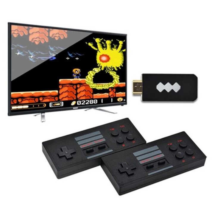 2인용 무선 레트로 게임기 4K HDMI 818가지 게임탑재 가정용 미니 오락실, 818 Classic Games