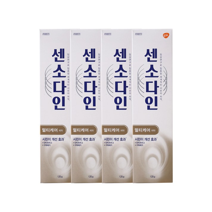 센소다인 멀티케어 치약, 120g, 4개