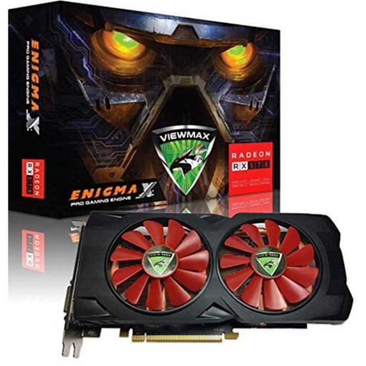 해외550022689 ViewMax ENIGMAX Radeon RX 570 4GB GDDR5 256-Bit DirectX 12 PCI Express 3.0 x16 DVI-D, 상세 설명 참조0