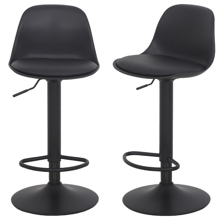 베스트렉 A121 심플 바의자 1+1 아일랜드식탁의자 바텐, A121_블랙X2p