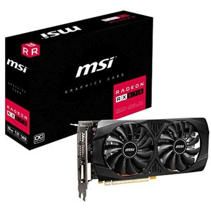 해외550022794 그래픽카드 MSI Radeon RX 570 8GT OC Graphics Card PCI-E x16 VR Ready, 상세 설명 참조0