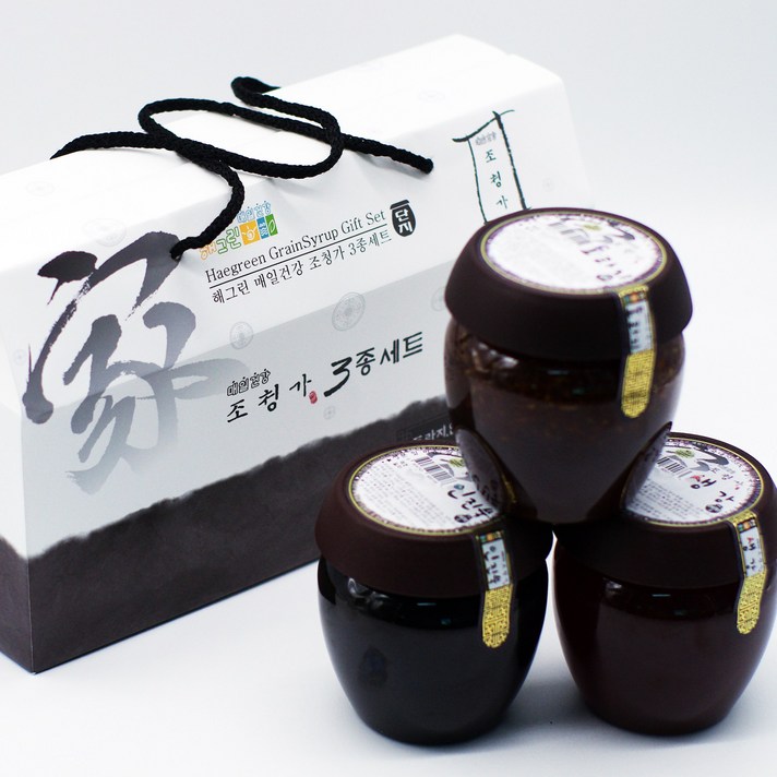 [매일건강 해그린]매일건강 조청가 3종세트 600g(단지)
