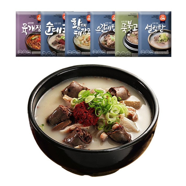 선비찬 정성온 인기즉석국 혼합세트 총12봉, 3.8kg, 1세트