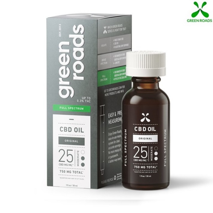 Green Roads 그린로드 CBD오일 750mg 30ml, Full Spectrum 750mg