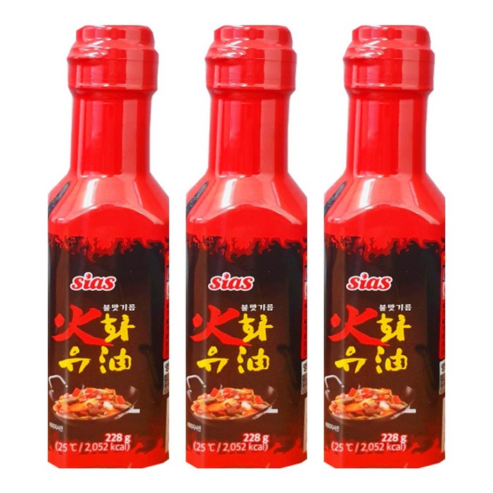 [퀴클리몰] 시아스 화유 불맛기름 228ml x 3개, 1개