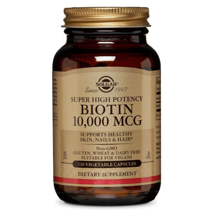 솔가 비오틴 10 000mcg 베지터블 캡슐, 120개입, 1개
