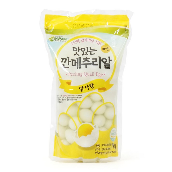 알사랑 맛있는깐메추리알 1kg, 단품