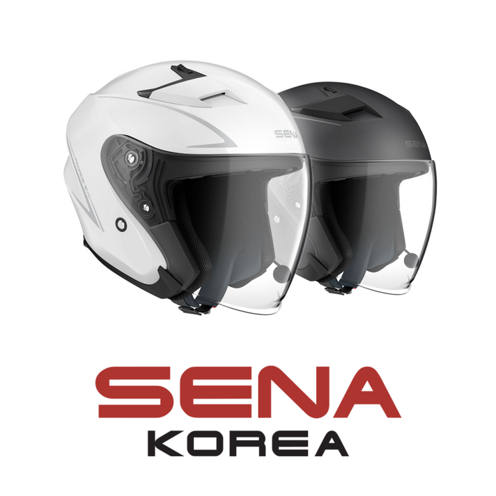 세나 프로라이드 에보 블루투스5 스마트 오픈페이스 헬멧(PROREV-GW/MB), M, 글로시 화이트