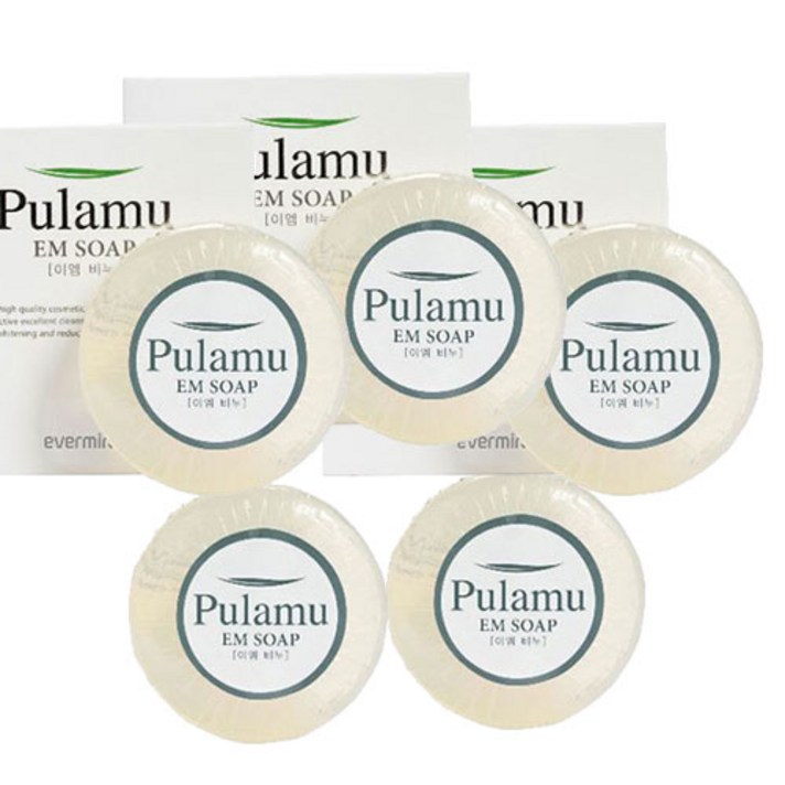 [이엠코라존] EM비누 세안 샤워 클렌징 미백 투명비누, 5개, 100g