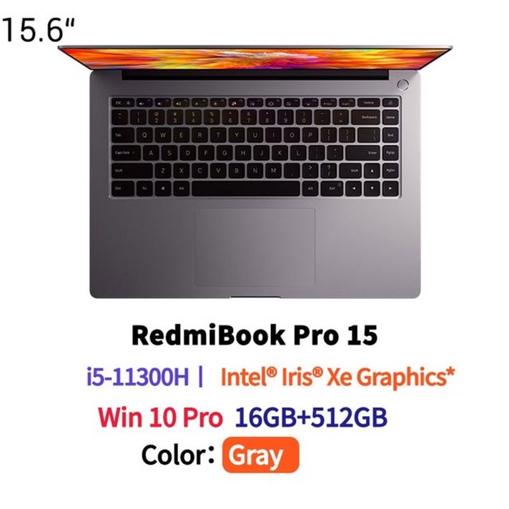가성비 노트북 게이밍 노트북 Original Xiaomi RedmiBook Pro 15 노트북 15.6 인치 Intel Core i5-11300Hi7-11370H 16GB, i5 16G 512G 그레이 Xe, 공식 표준