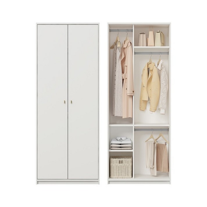 한샘 보나 주니어 옷장 80cm 긴옷형 2단행거, 컬러:그레이(B)