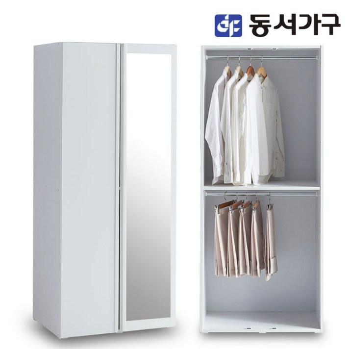 동서가구 솔트 스테디 800 옷장 거울형 mcr037, 화이트