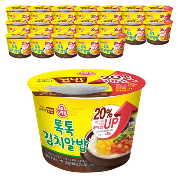 오뚜기 컵밥 톡톡 김치알밥 222g(증량), 222g, 20개