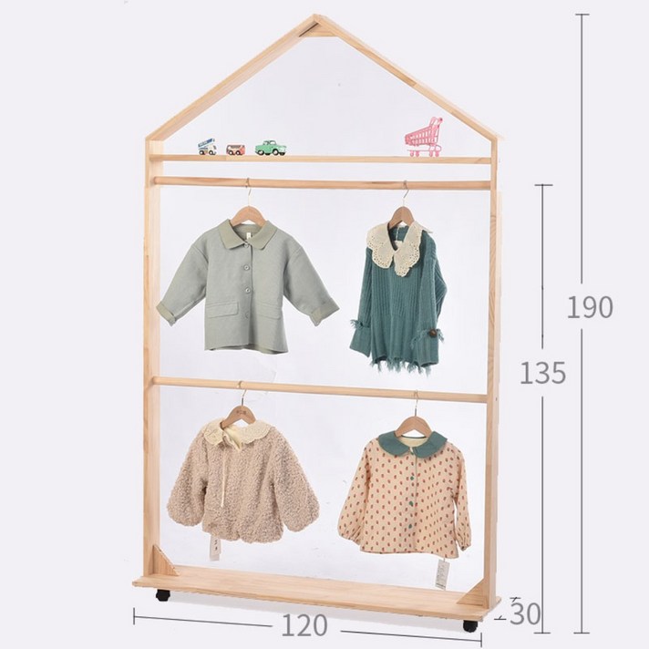 아기 옷 행거 이케아 유아 옷걸이 원목 키즈 어린이 나무 우드, 라지가판더블190옷걸이