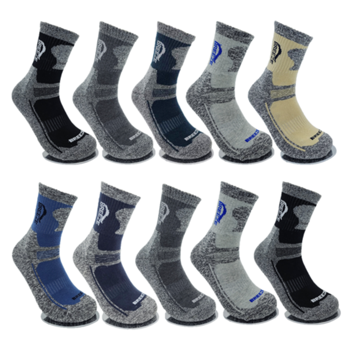 브리즈 남성용 부드러운 등산양말 중목 10켤레 랜덤 발송